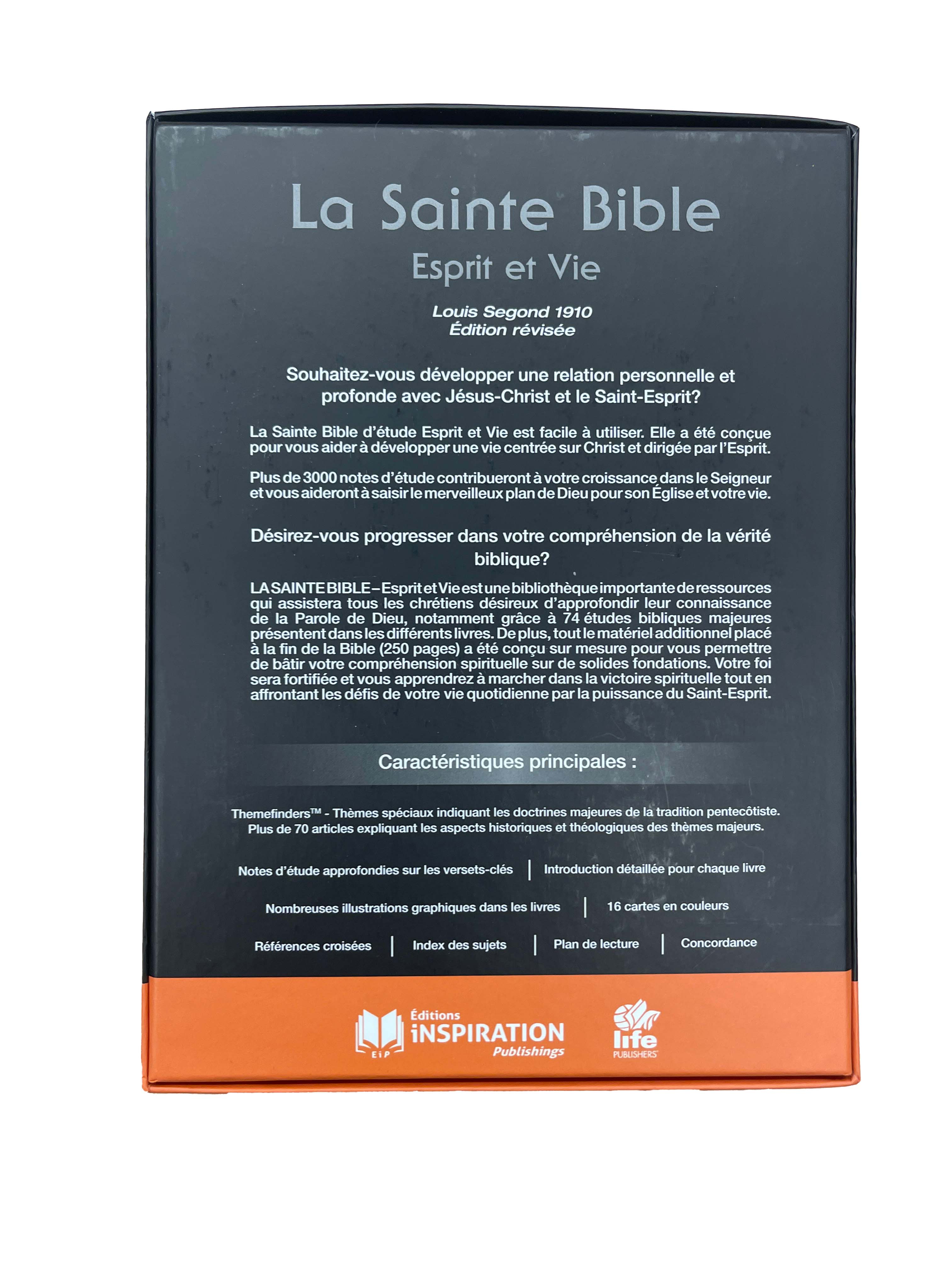 Bible Esprit et Vie | Cuir Bleu | Coffret rigide | Modèle 2025