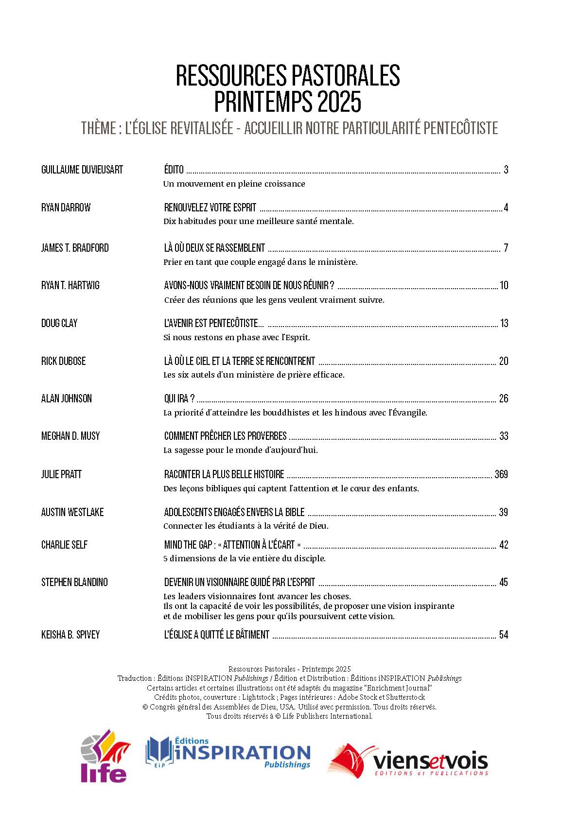 L'Église revitalisée: Accueillir notre particularité pentecôtiste | Ressources pastorales numéro 34