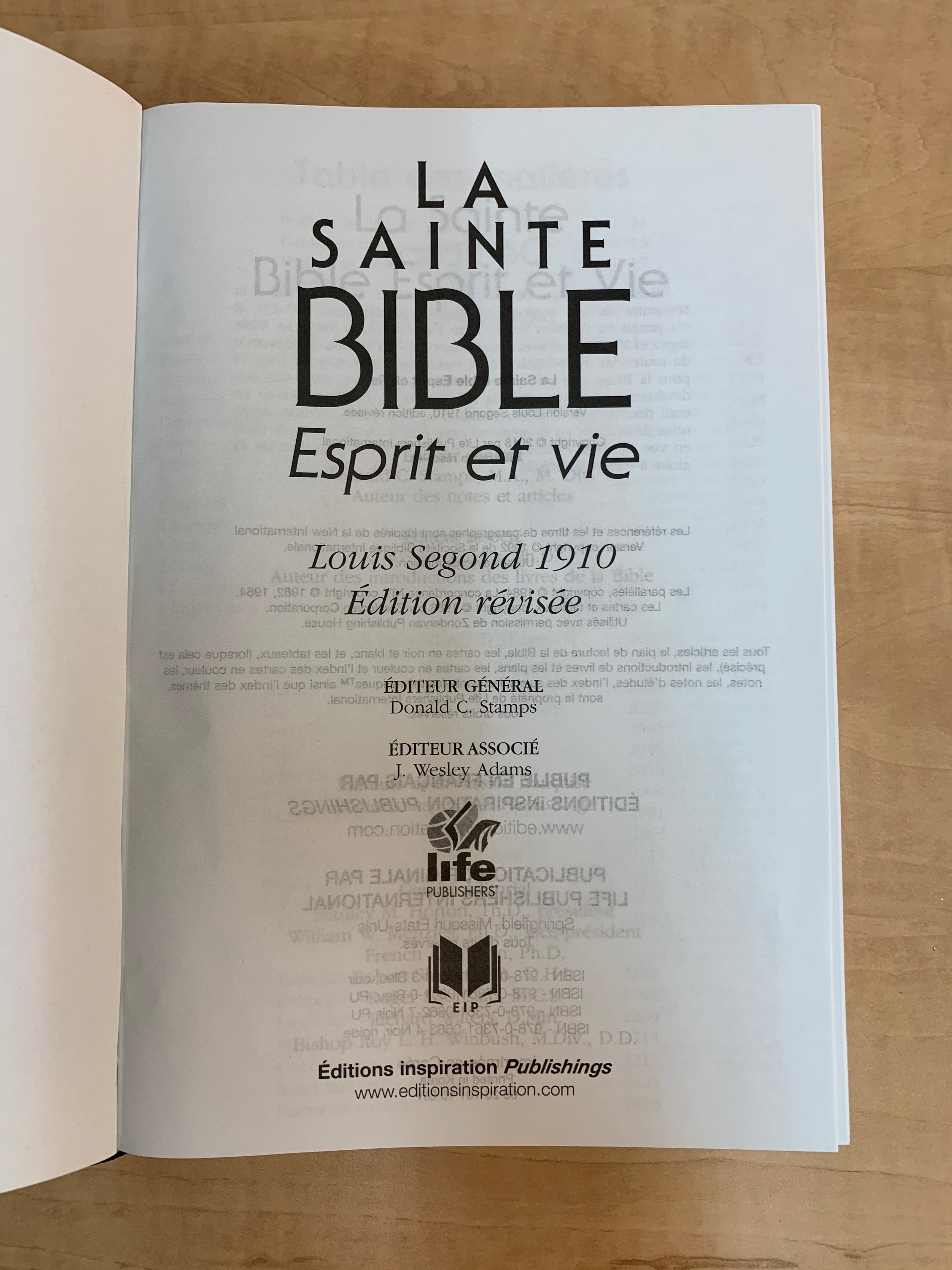 Bible Esprit et Vie Edition Deluxe Cuir Bleu - Boutique iNSPIRATION
