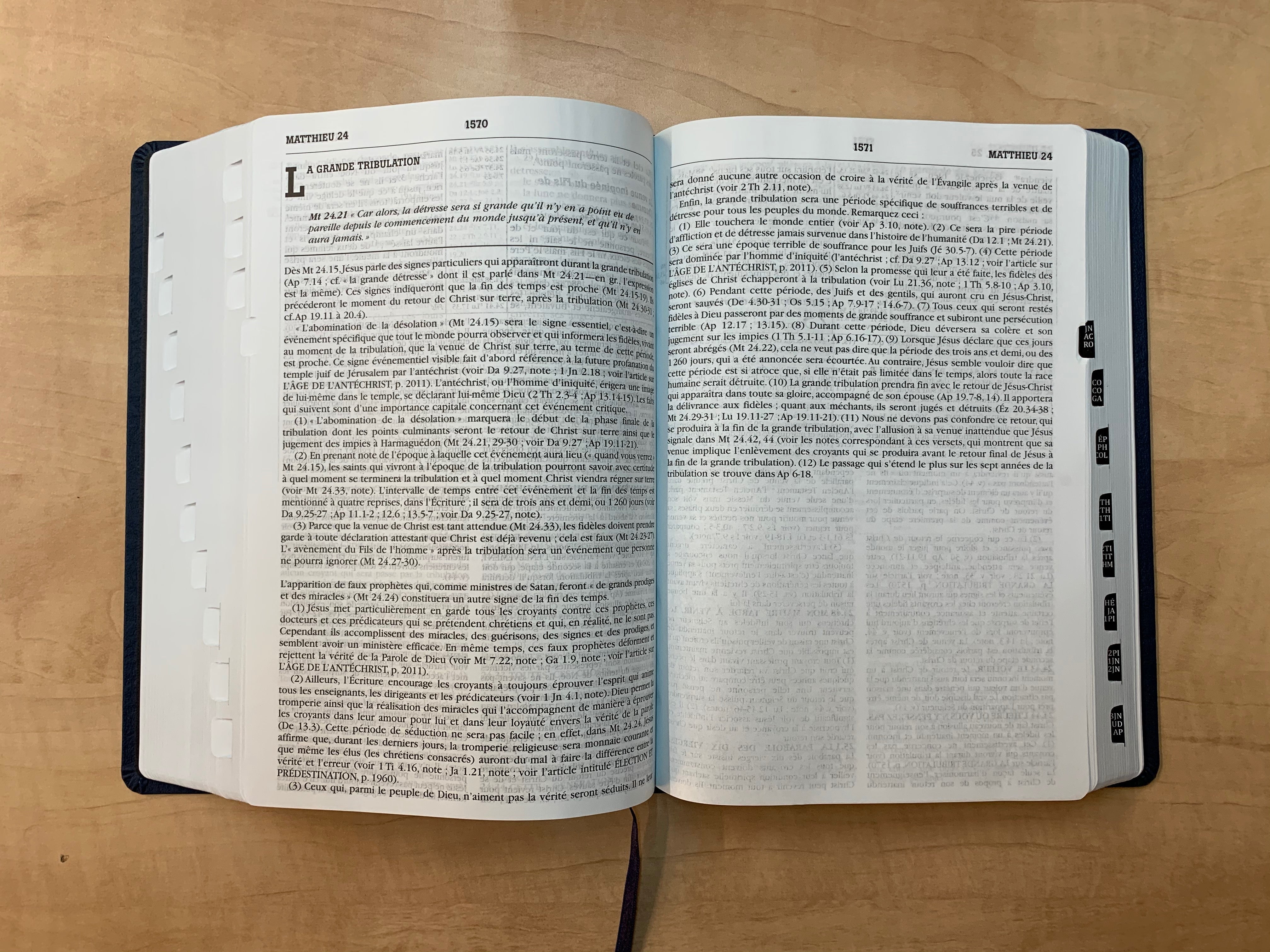 Bible Esprit et Vie Edition Nuit PU Bleu - Boutique iNSPIRATION