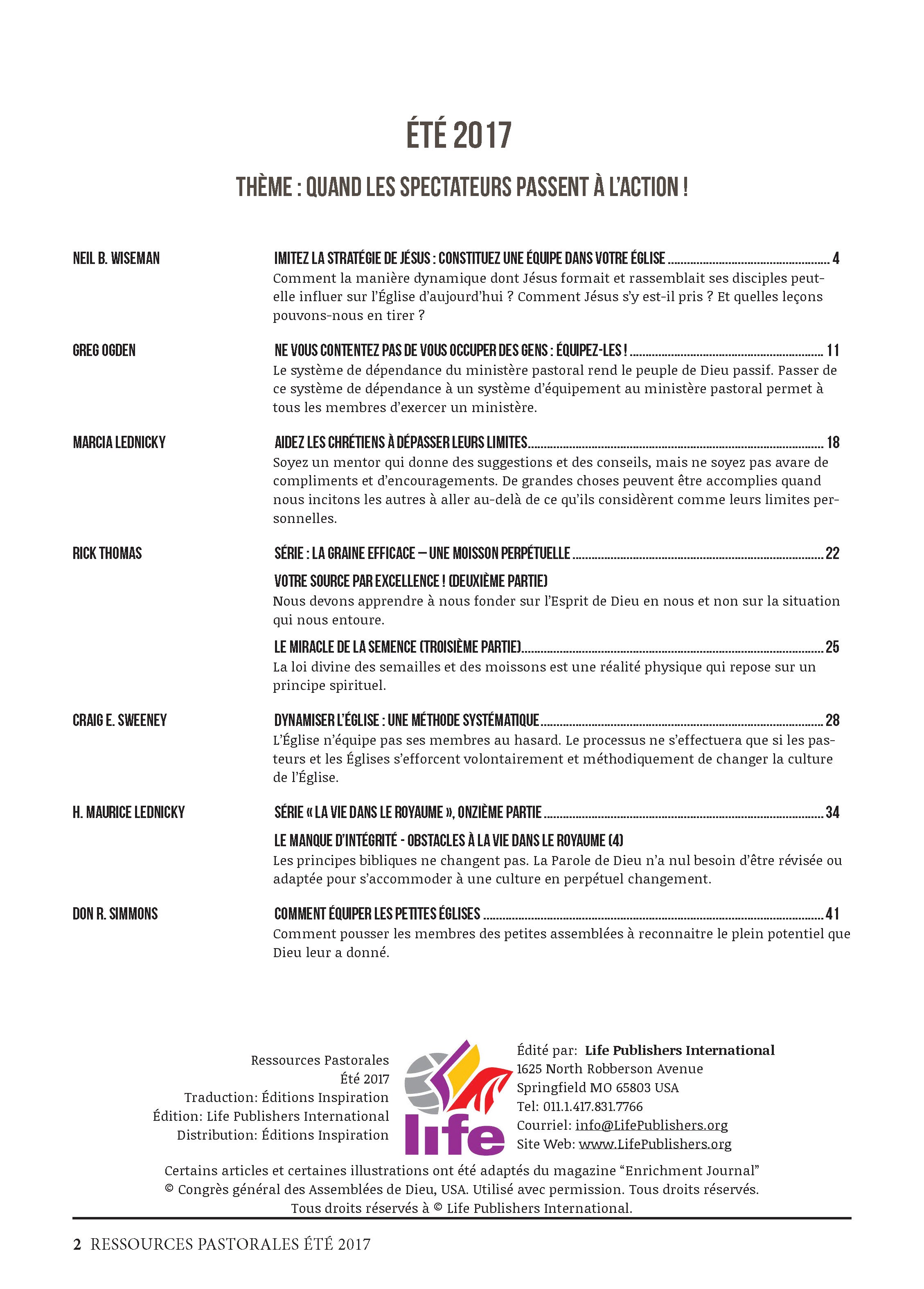 Quand les spectateurs passent à l'action | Ressources pastorales numéro 11