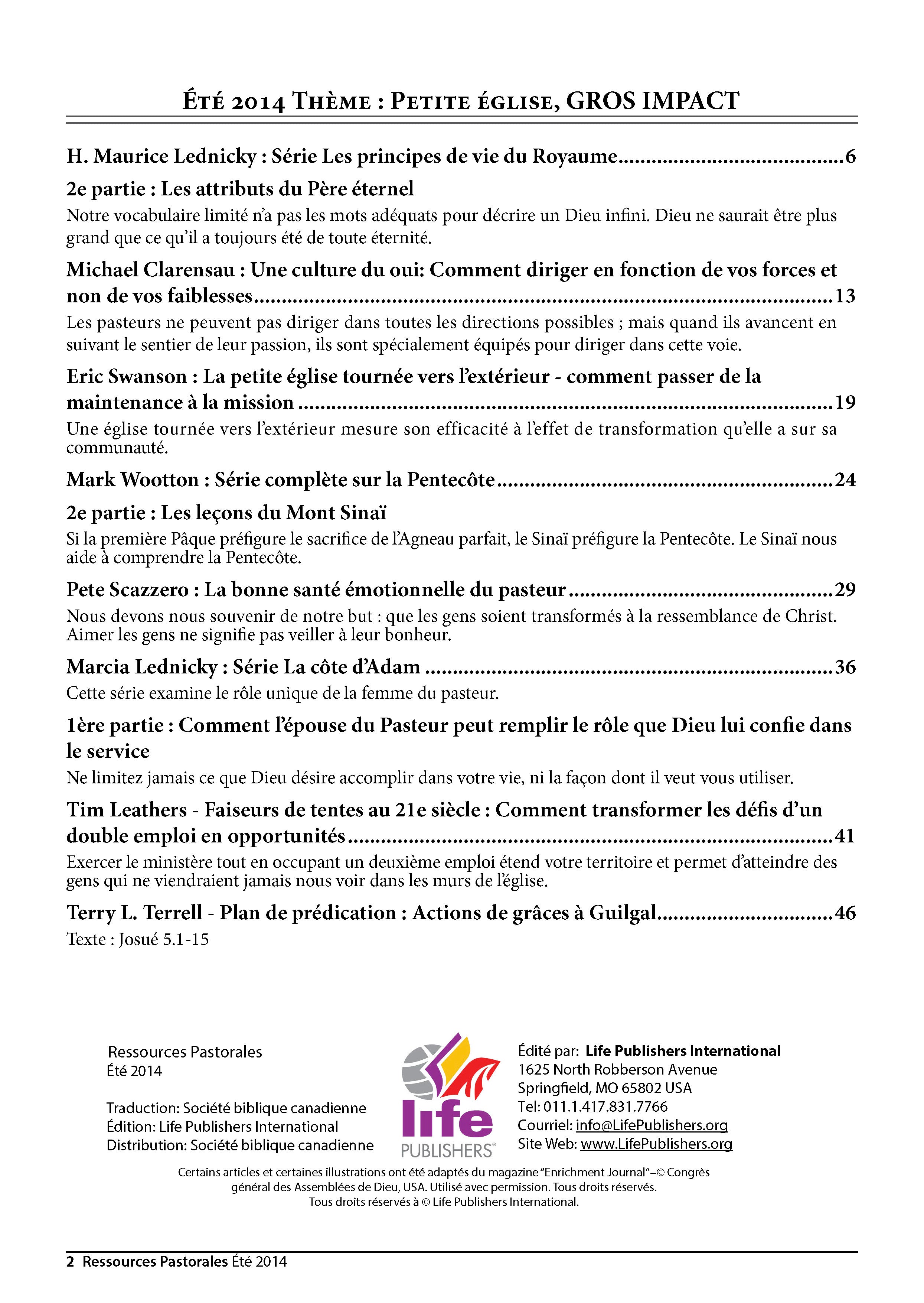 Petite église, gros impact | Ressources pastorales numéro 2