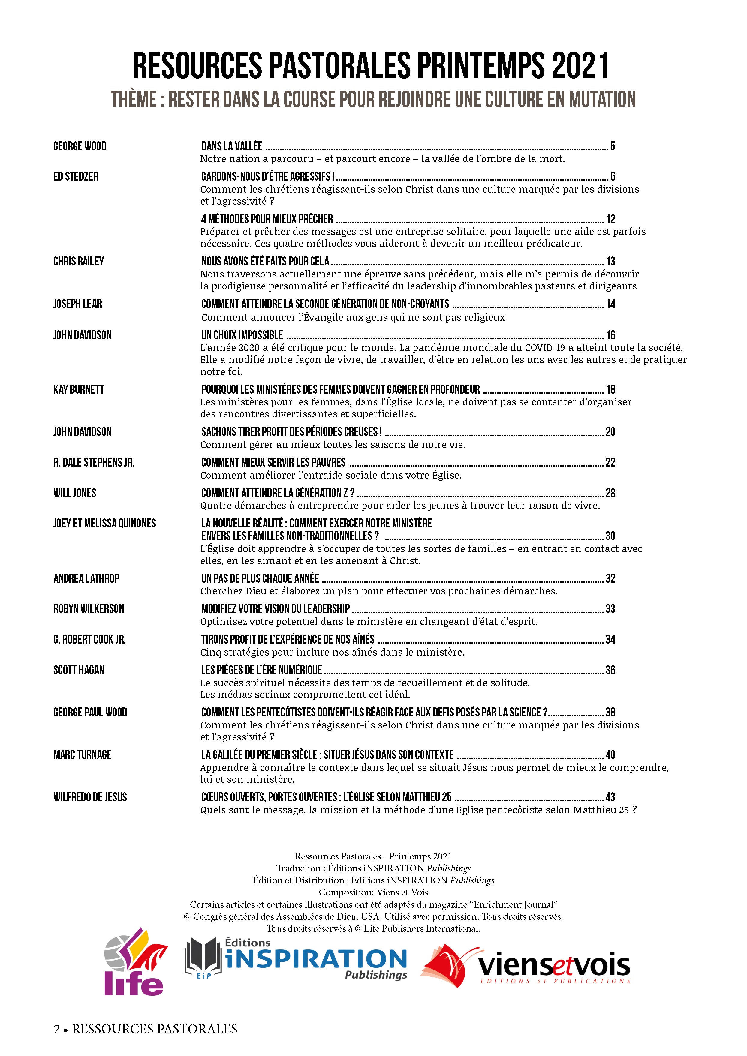 Rester dans la course pour rejoindre une culture en mutation | Ressources pastorales numéro 22