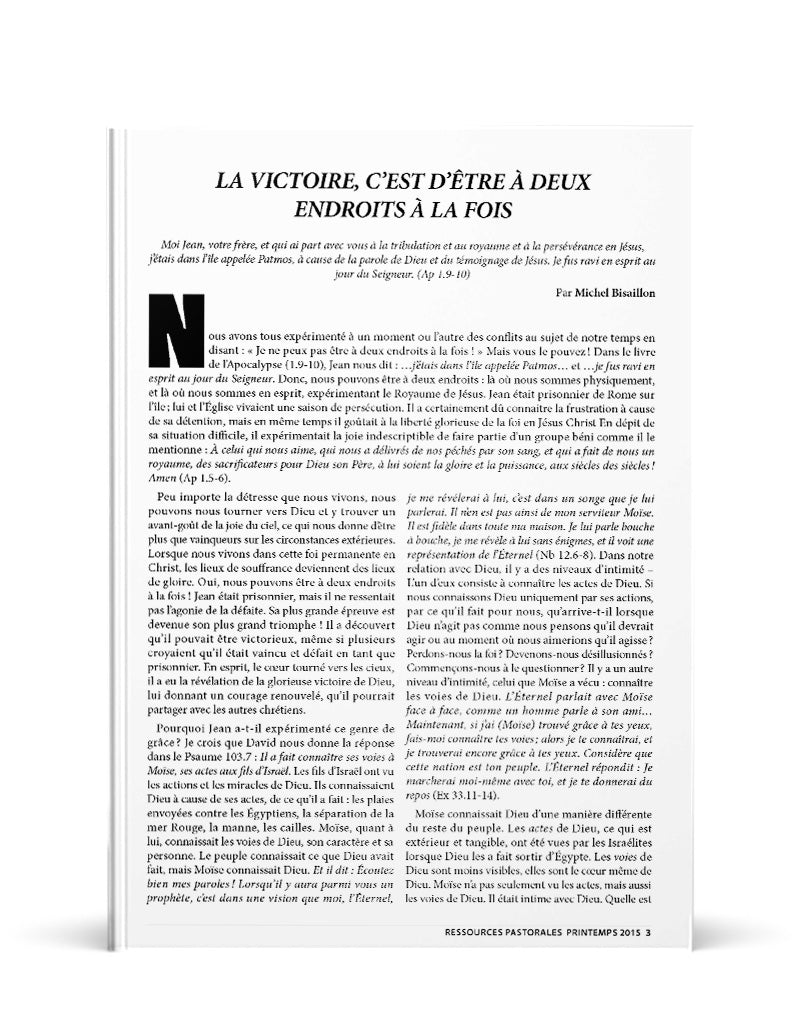 Le combat spirituel | Ressources pastorales numéro 4