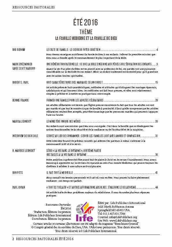 La famille | Ressources pastorales numéro 8