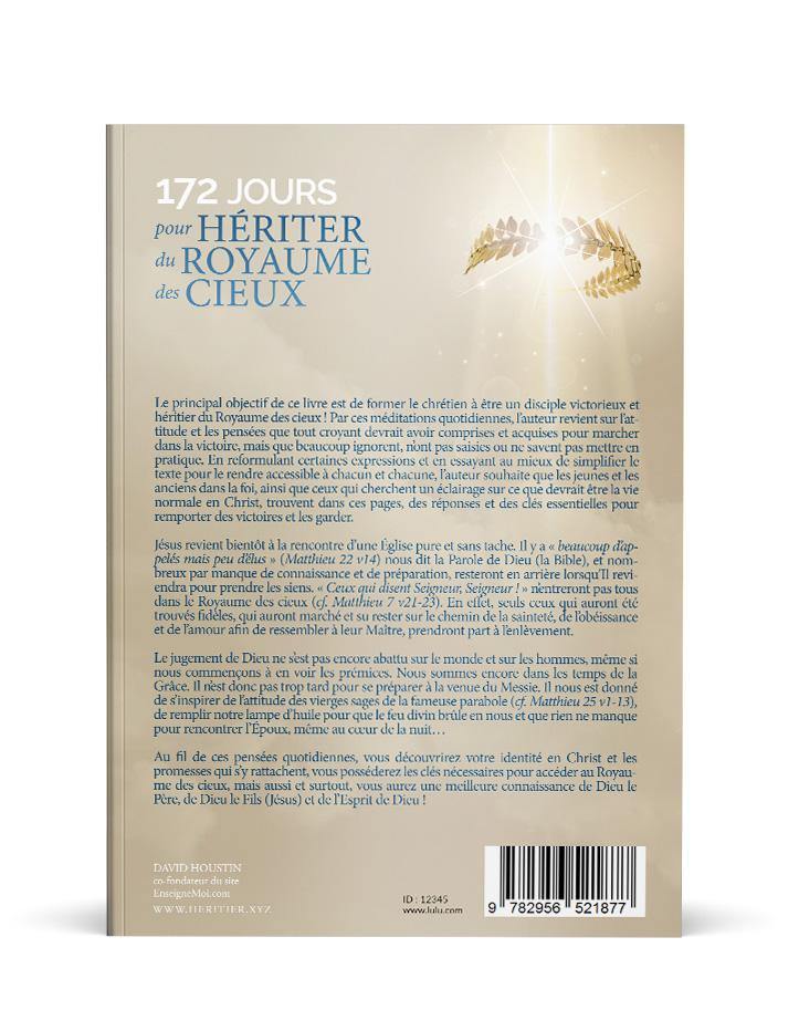 172 jours pour hériter du Royaume des Cieux - Boutique iNSPIRATION