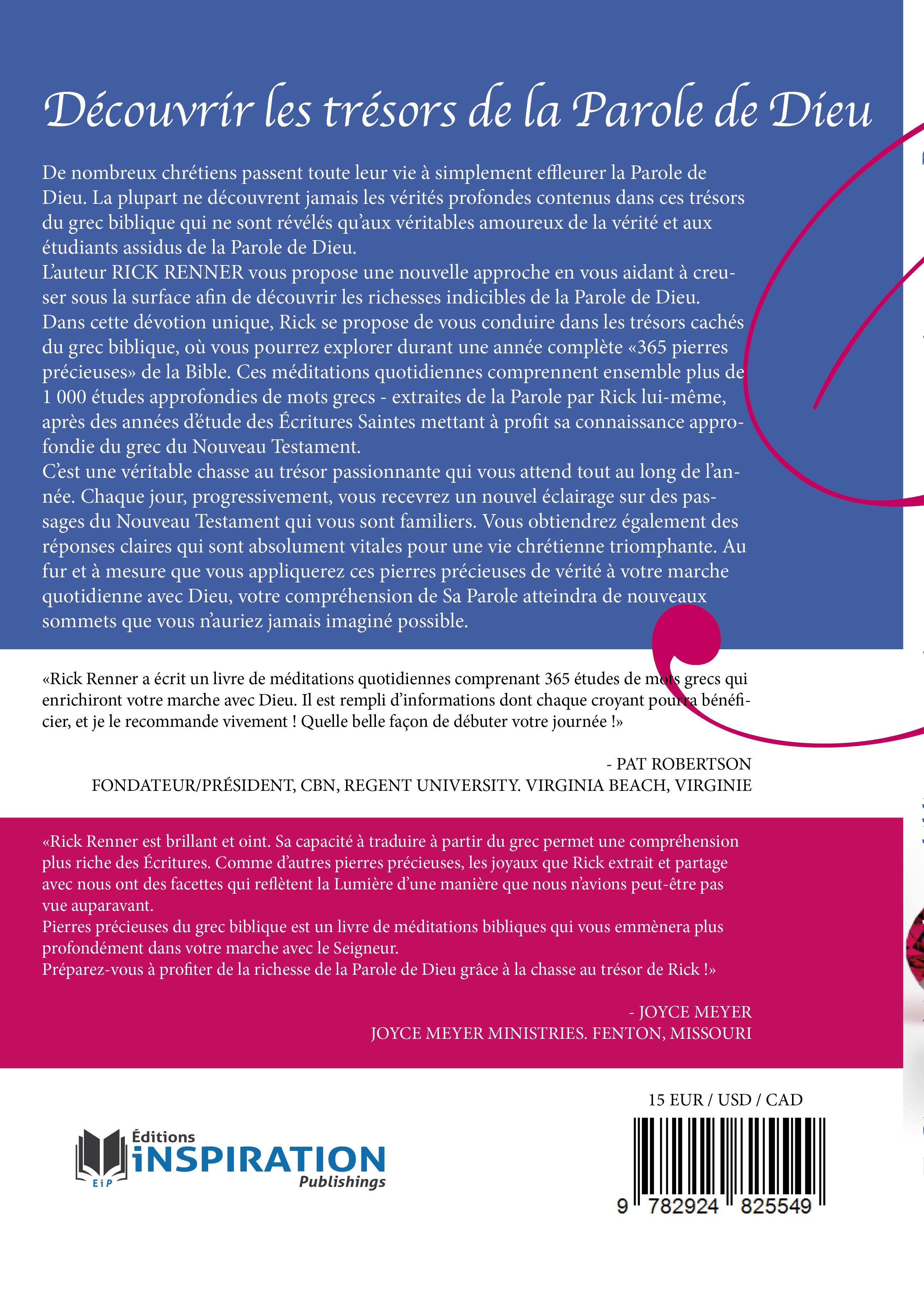 Pierres précieuses du grec biblique | 365 méditations pour une vie triomphante | 1er trimestre