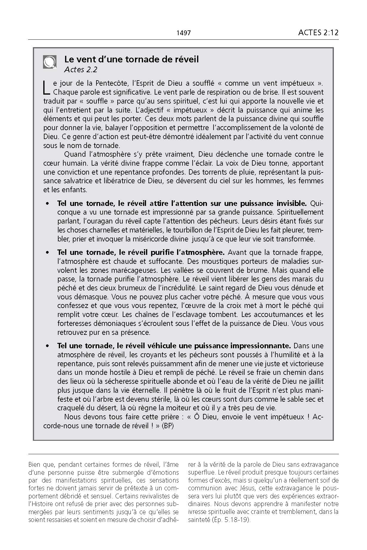 Extrait la bible du réveil - Editions Inspiration 