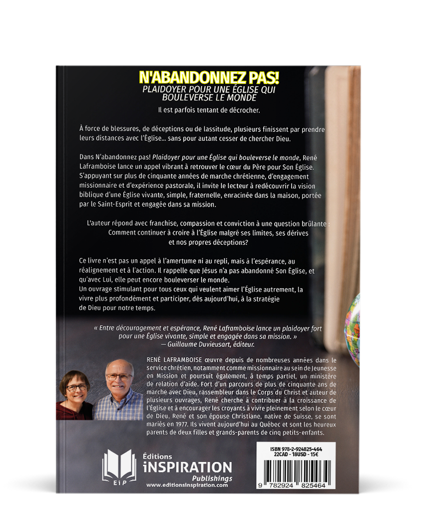 Couverture verso N'abandonnez pas ! René Laframboise