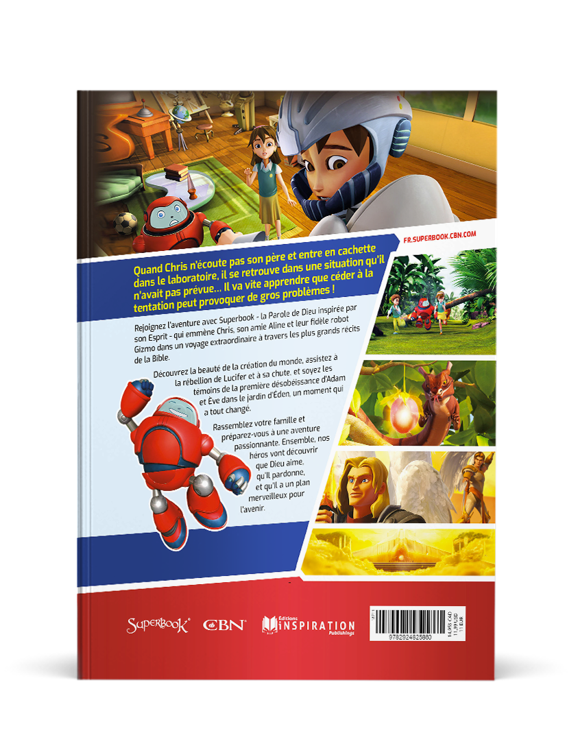 Quatrième de couverture de la BD Superbook Au commencement des éditions inspiration