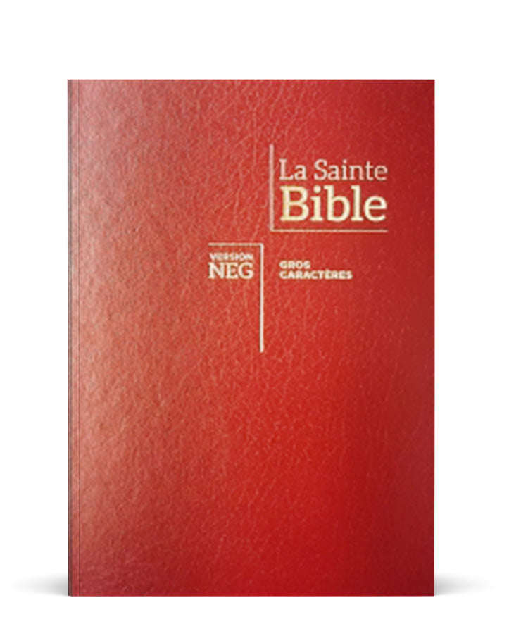 Bible NEG gros caractères (grenat) - Boutique iNSPIRATION