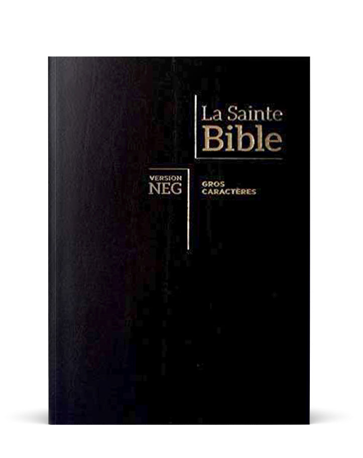 Bible NEG gros caractères (fibrocuir, noire) - Boutique iNSPIRATION