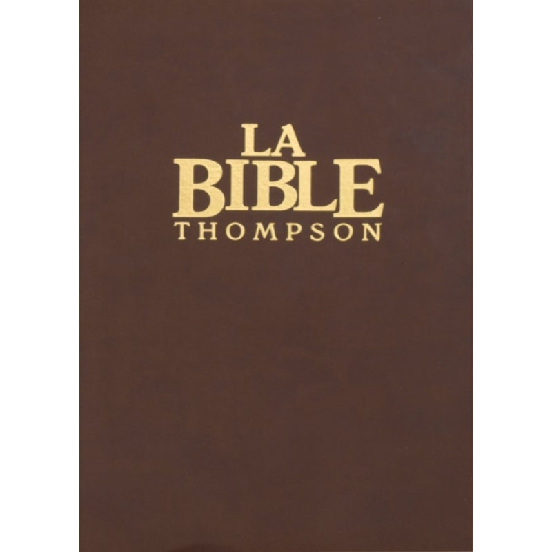 La Bible THOMPSON - la Colombe (luxe marron, tranche or, onglets)